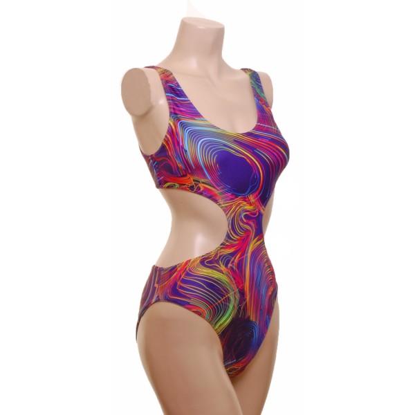 Multi Mixed Print Leotard One Piece 