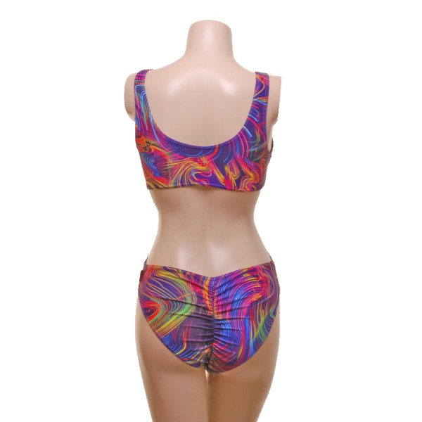 Multi Mixed Print Leotard One Piece 