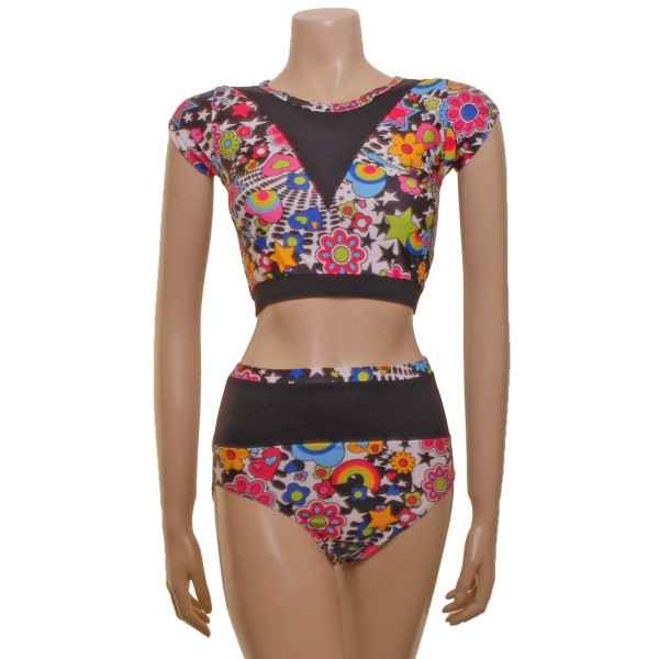 Cap Sleeved Pole Top with High Waisted Nix - Grafetti