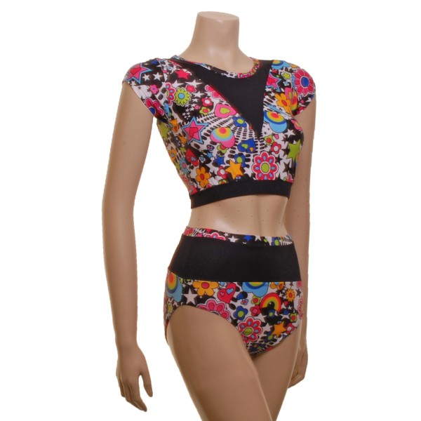 Cap Sleeved Pole Top with High Waisted Nix - Grafetti