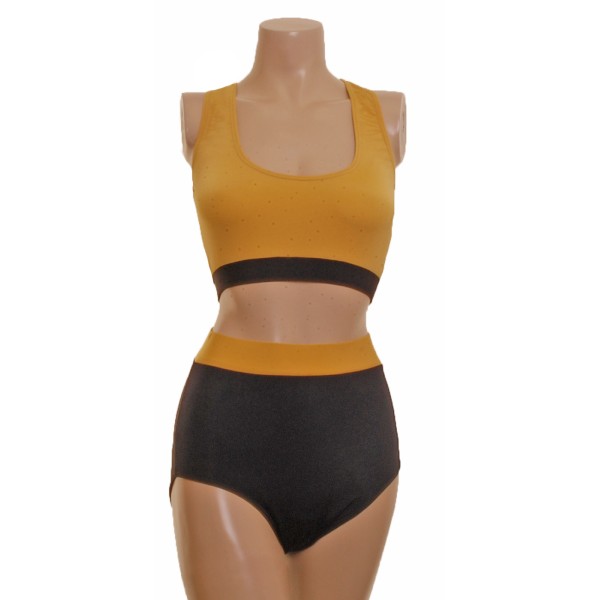 Gold/Black Top and High Waist Nix