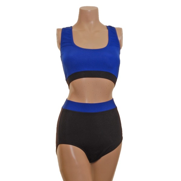 Royal Blue/Black Top and High Waist Nix