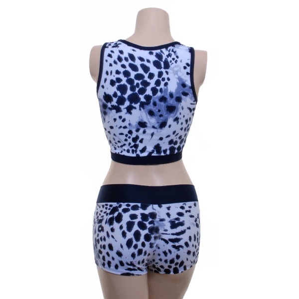 Snowcat Pole Fitness Wear Top and Shorts