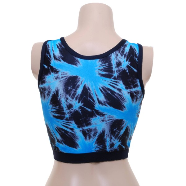 Dynamic Black/Blue Fitness Wear Top and Shorts