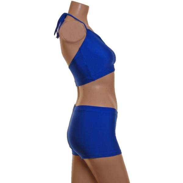 Royal Blue Camisole Top with matching Pole Shorts