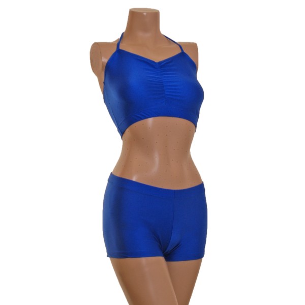 Royal Blue Camisole Top with matching Pole Shorts