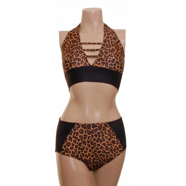 Halter Leopard Top with High Waisted Nix