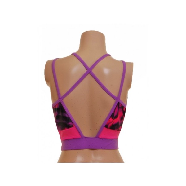 Strappy Pink Multi Coloured Pole Top with Complementary Nix (T106a/)