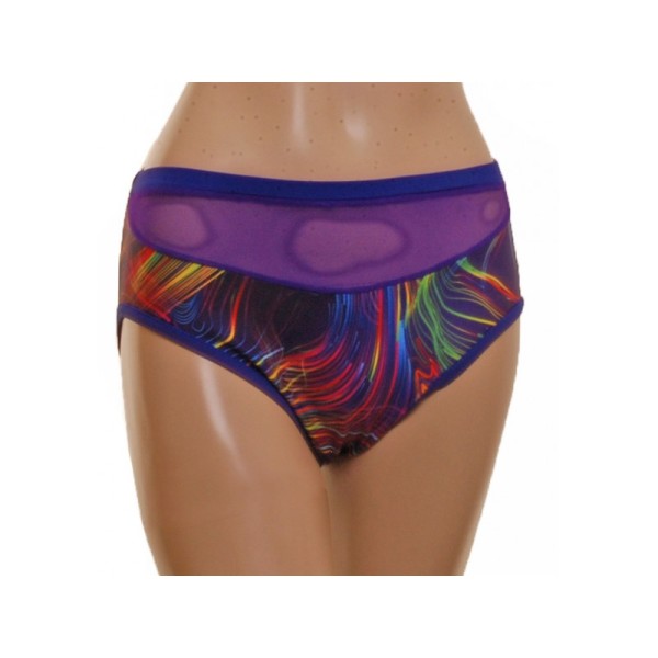 Strappy Purple Multi Coloured Pole Top with Complementary Nix (T106b/)