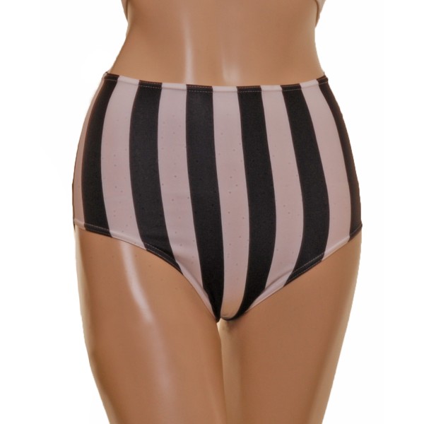 Black & White Stripes High Waist Pole Nix