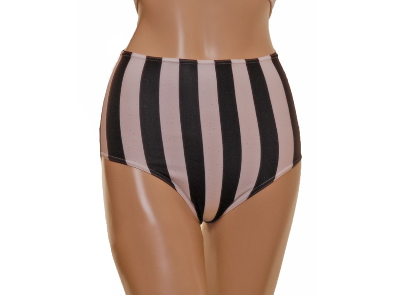 Black & White Stripes High Waist Pole Nix