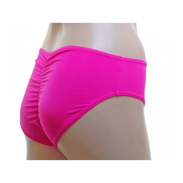 Hot Pink Ruched Pole Shorts 