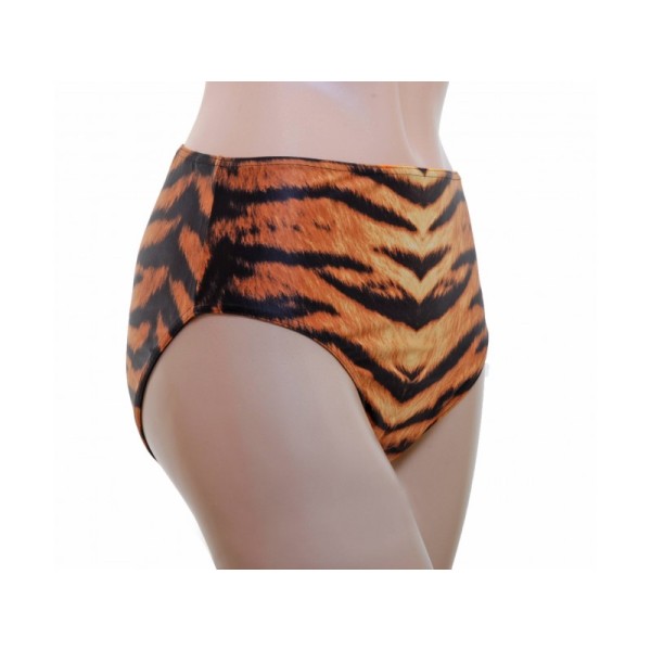 Siberian Tiger Print High Waist Pole Shorts