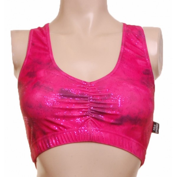 Smoky Pink Muscle Top with Hologram Foil