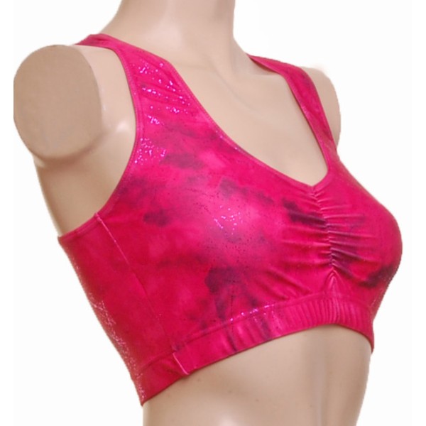 Smoky Pink Muscle Top with Hologram Foil