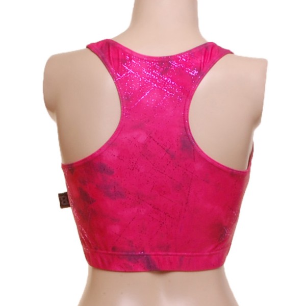 Smoky Pink Muscle Top with Hologram Foil